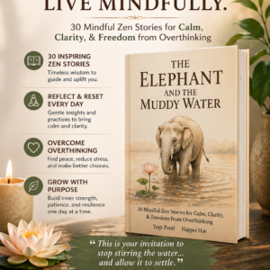 The Elephant and the Muddy Water: 30 Mindful Stories for Calm, Clarity, Inner Peace & Freedom from Overthinking (The Mindful Inner Peace Series Book 1)